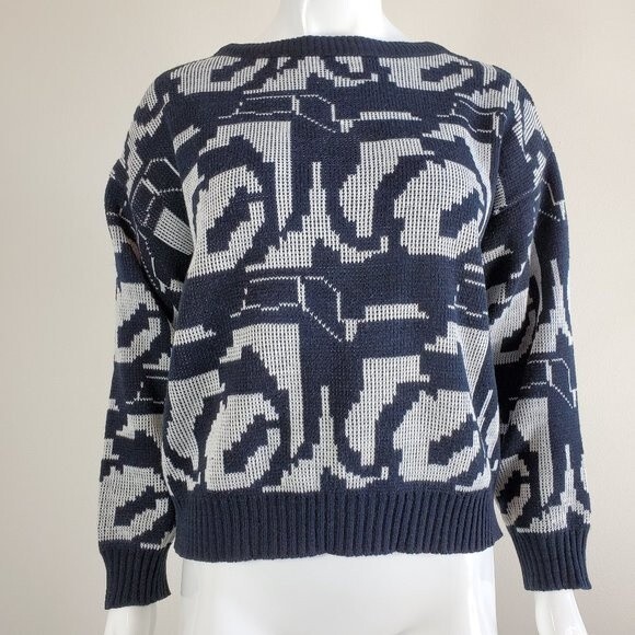 Vintage 90's Gitano Navy & White Sweater - Picture 1 of 5